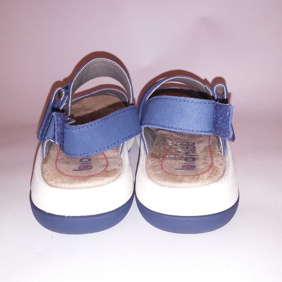 Bionica Sandals Womens Size 7.5‎ M Blue Strappy Open Toe Leather Upper Preowned - Picture 11 of 14